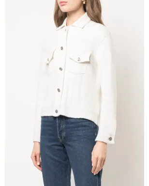 Barrie コントラストステッチニットジャケット - White - サムネイル3