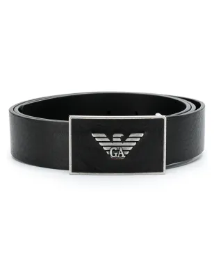 Emporio Armani メタルロゴベルト - ブラック - サムネイル1
