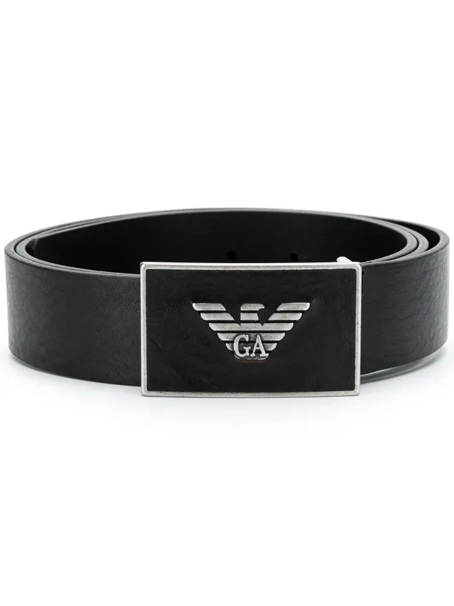 Emporio Armani Emporio Armani メタルロゴベルト - ブラックの商品画像