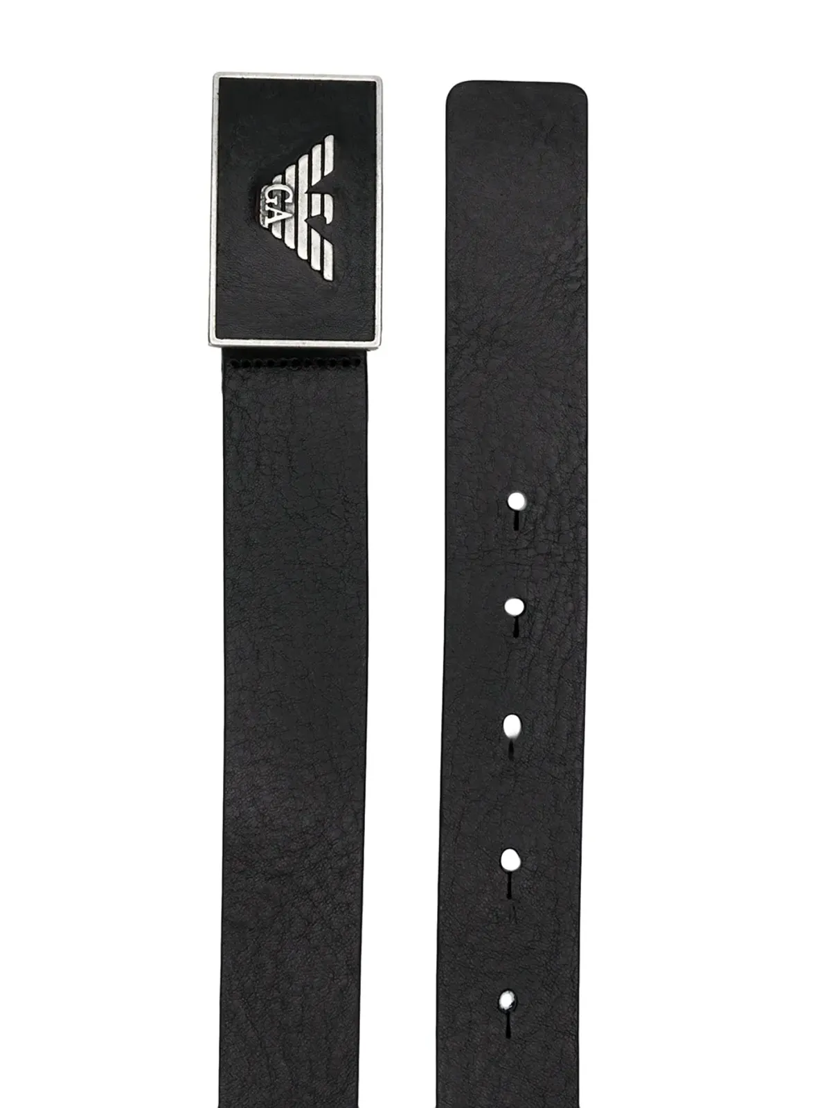 Emporio Armani メタルロゴベルト - ブラック - 画像2