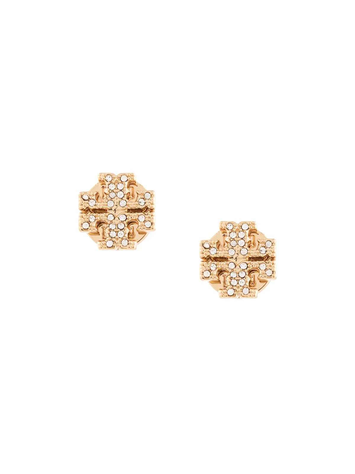 Tory Burch キラ パヴェ スタッドピアス - ゴールド - 画像1