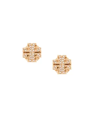 Tory Burch キラ パヴェ スタッドピアス - ゴールド - サムネイル1