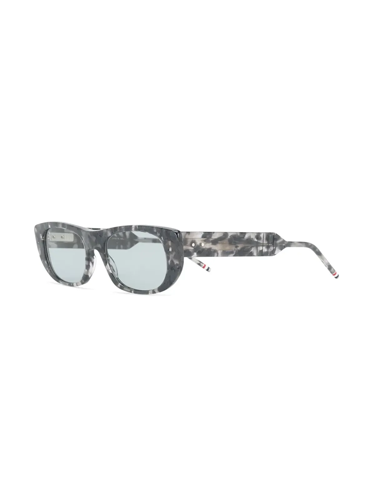 Thom Browne Eyewear TB417 べっ甲柄長方形フレームサングラス - グレー - 画像2