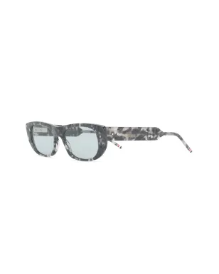 Thom Browne Eyewear TB417 べっ甲柄長方形フレームサングラス - グレー - サムネイル2