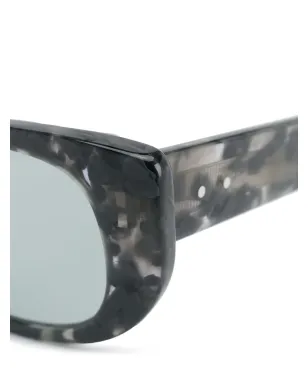 Thom Browne Eyewear TB417 べっ甲柄長方形フレームサングラス - グレー - サムネイル3