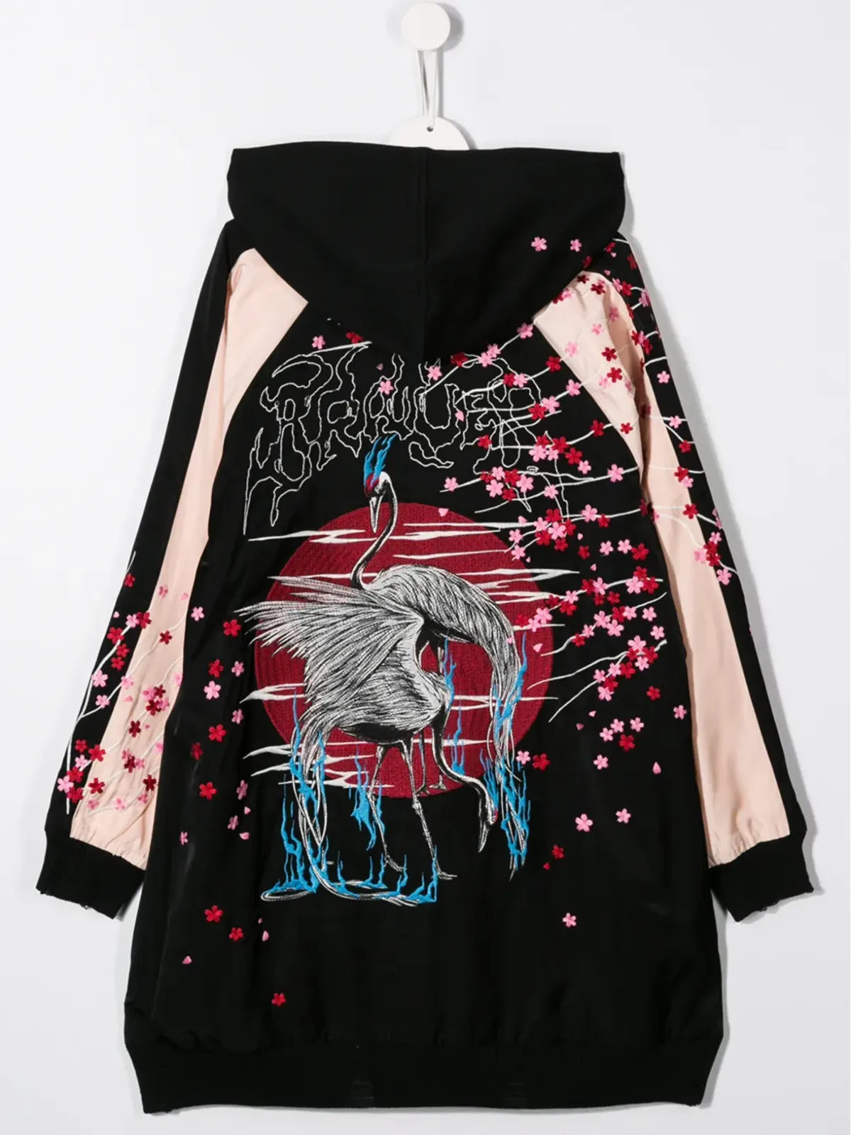 Diesel Kids ブラック花柄コート - 画像2