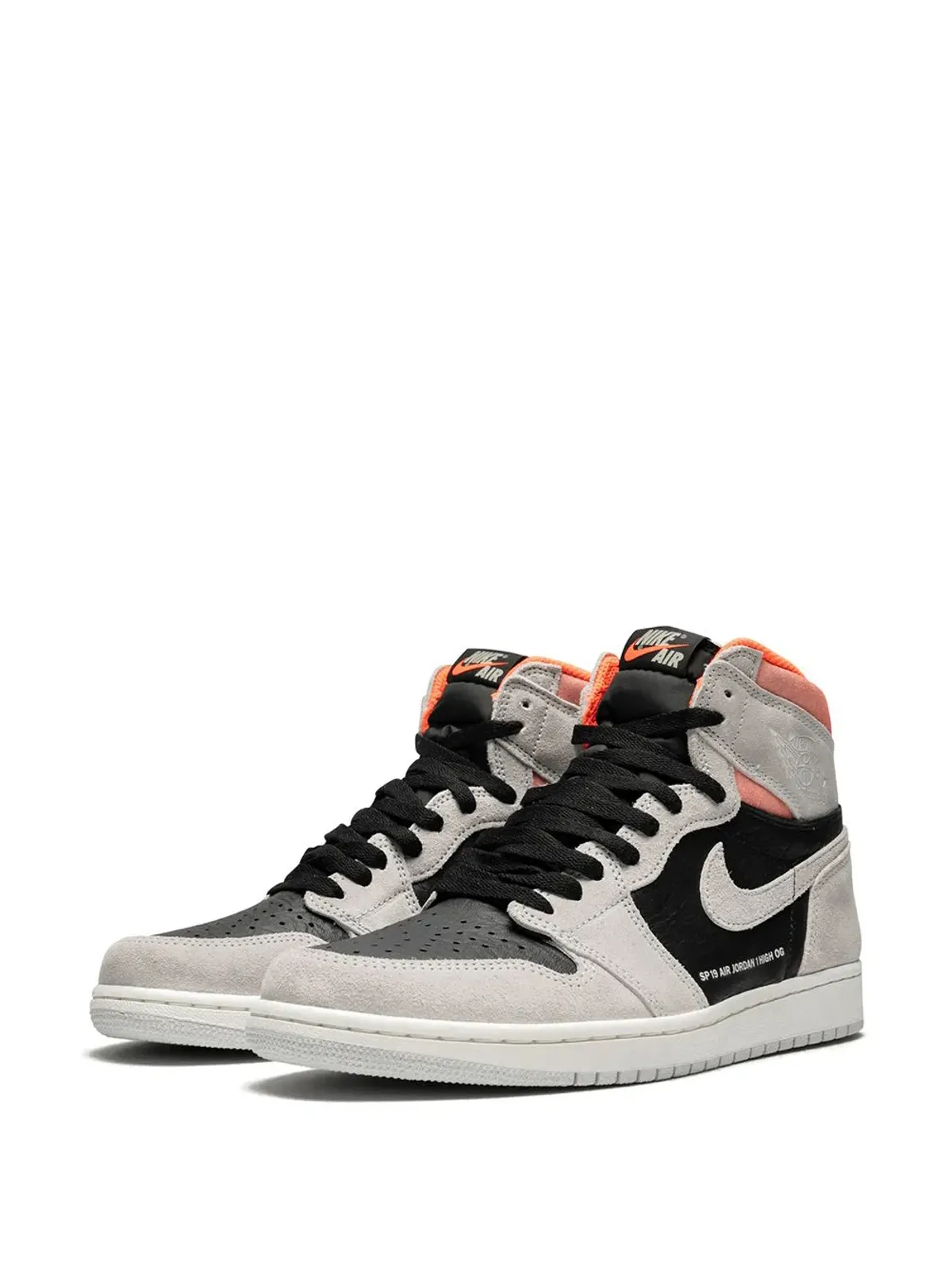 Jordan エアジョーダン1 レトロ ハイ OG Neutral Grey/Hyper Crimson スニーカー - 画像2