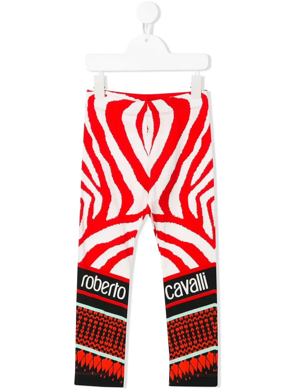 Roberto Cavalli Junior ゼブラ柄フフォラールプリントレギンス - 画像1