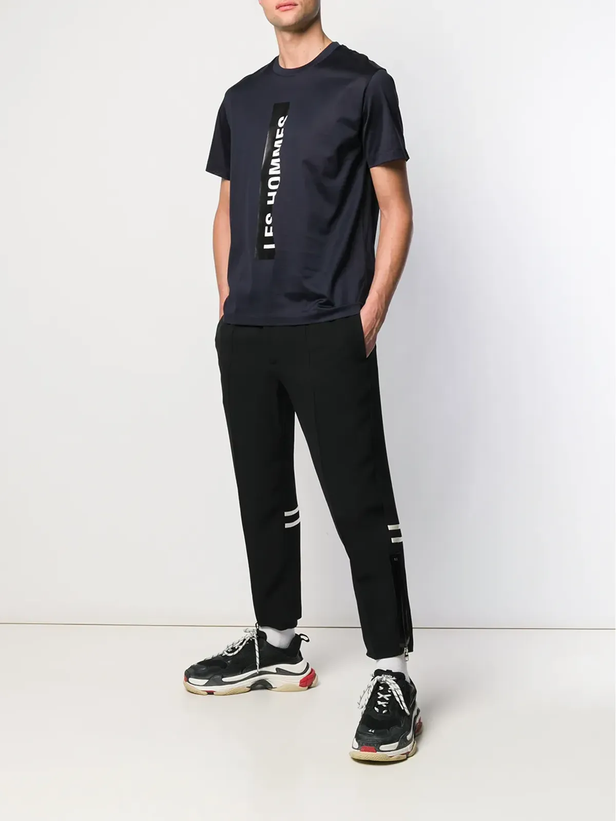 LES HOMMES Les Hommes T-shirt - Blue - 画像2