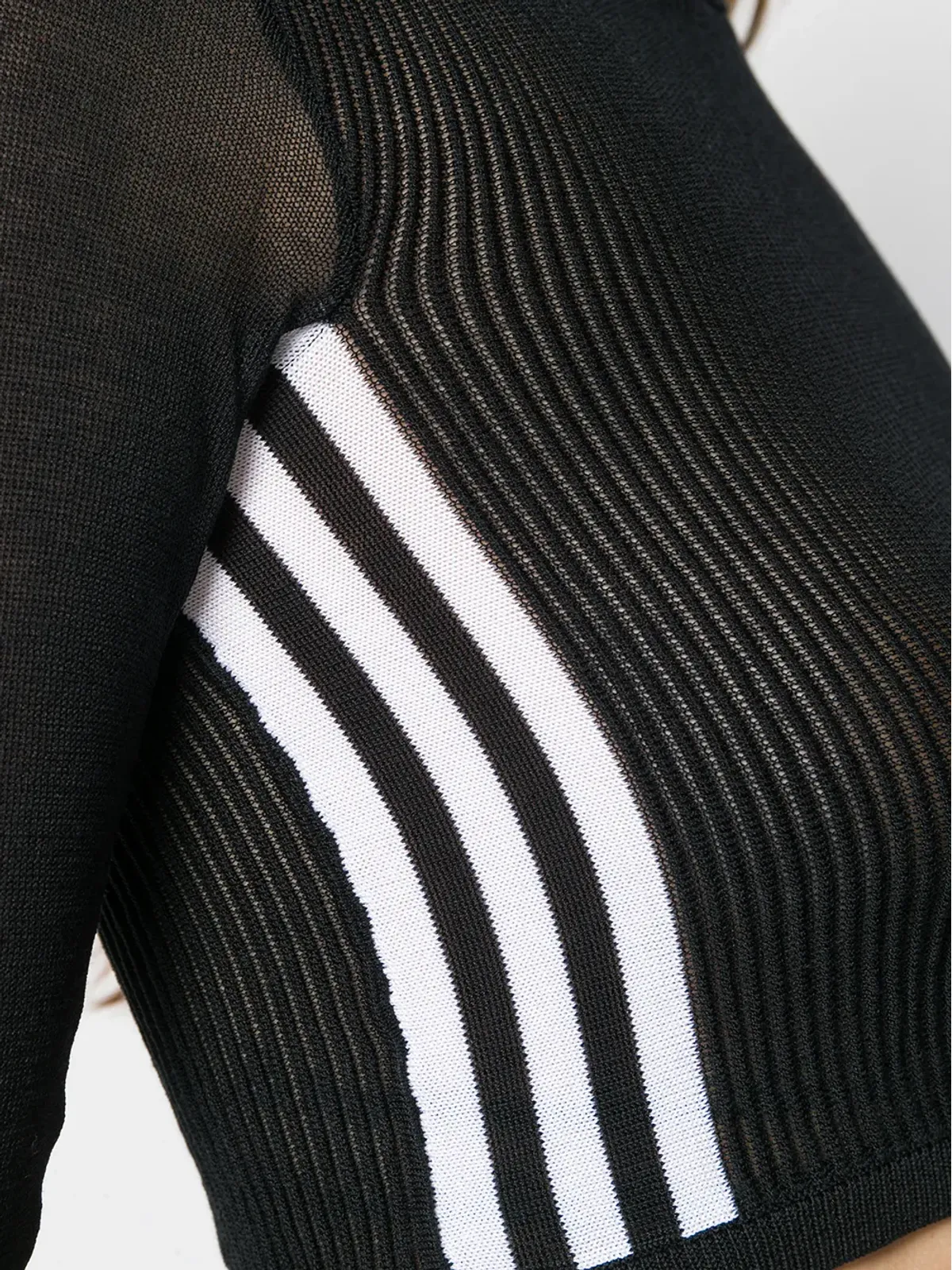 adidas リブ編みクロップドジャンパー - 画像5