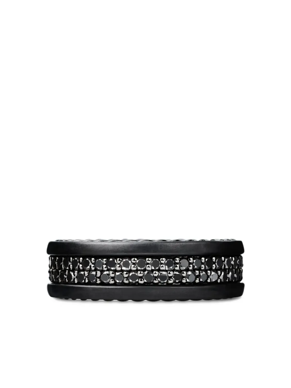 David Yurman ストリームライン ツーロウ ダイヤモンド バンド リング - 画像5