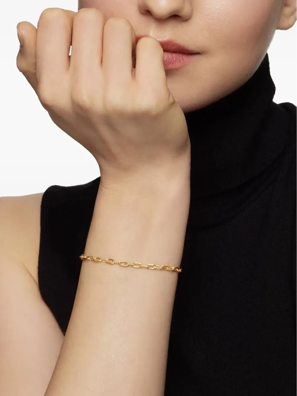 David Yurman 18ktイエローゴールド DY Madisonチェーンブレスレット - 画像3