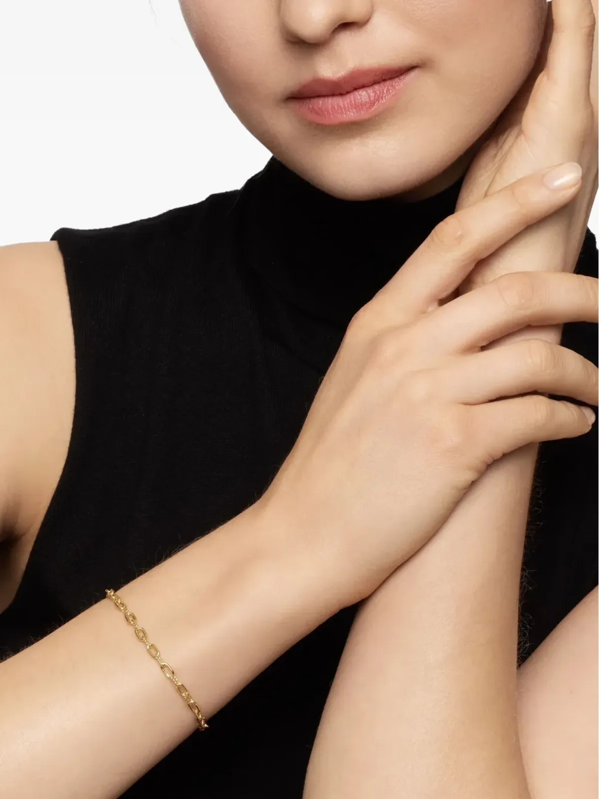 David Yurman 18ktイエローゴールド DY Madisonチェーンブレスレット - 画像4