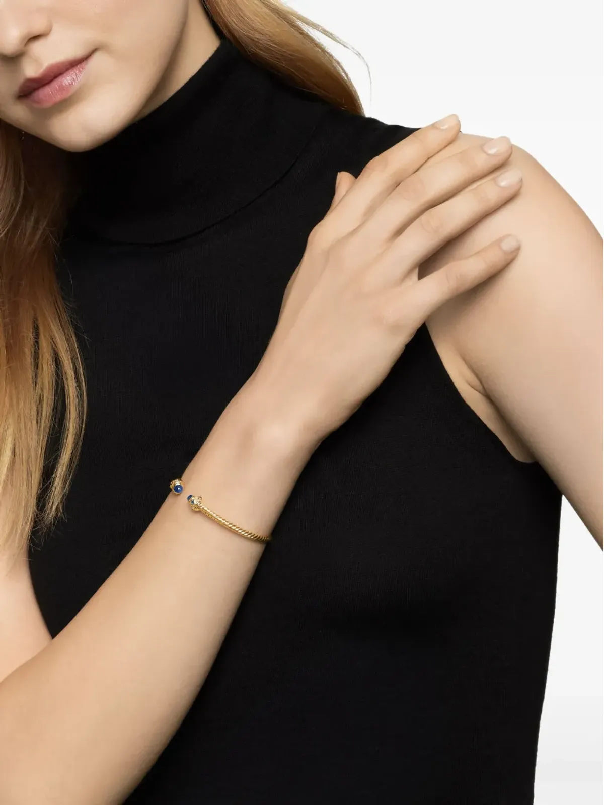 David Yurman 18kt イエローゴールド レネサンス Cablespira ブレスレット - 画像2