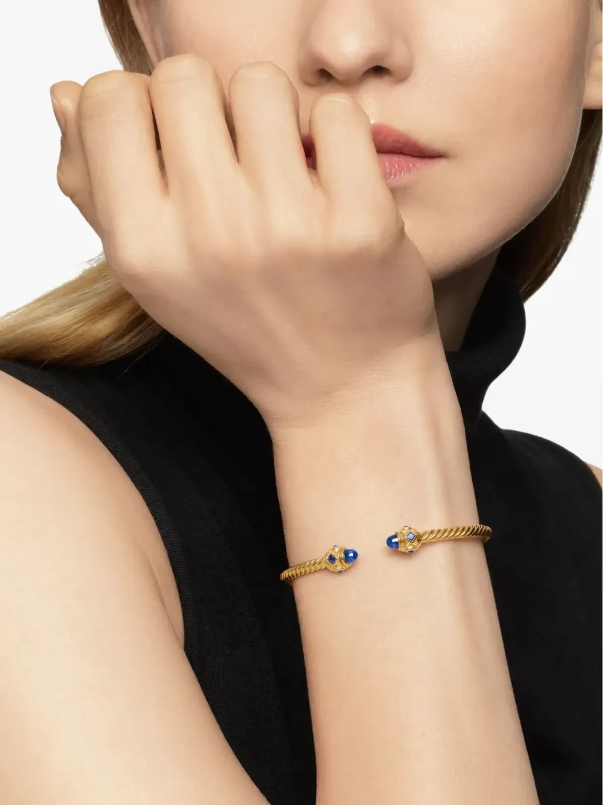 David Yurman 18kt イエローゴールド レネサンス Cablespira ブレスレット - 画像3