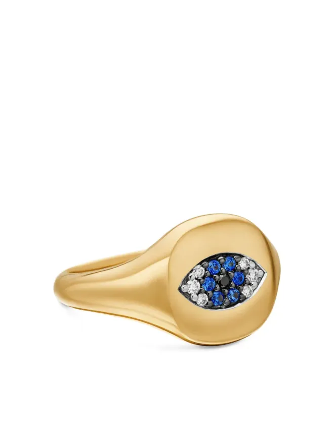 David Yurman David Yurman Cable Collectibles イービルアイ サファイアとダイヤモンド ピンキーリングの商品画像