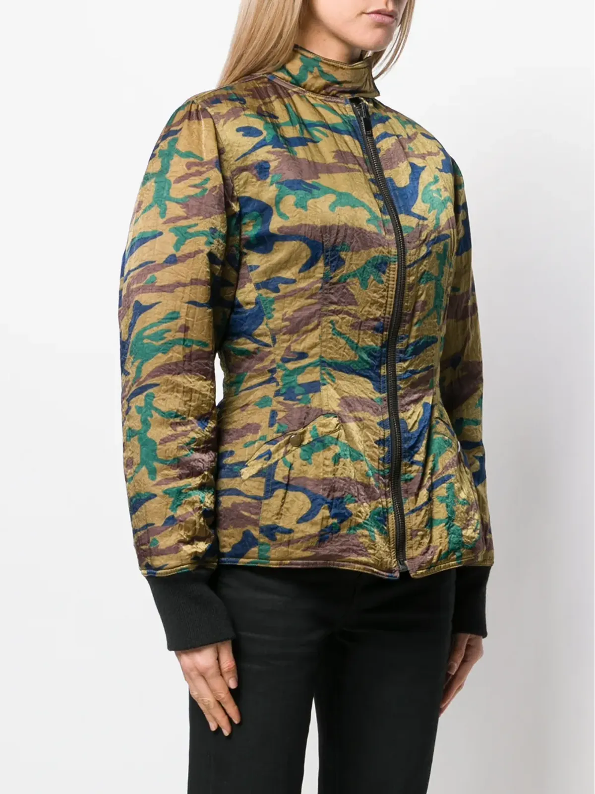 Jean Paul Gaultier Pre-Owned 迷彩柄パデッドジャケット - グリーン - 画像3