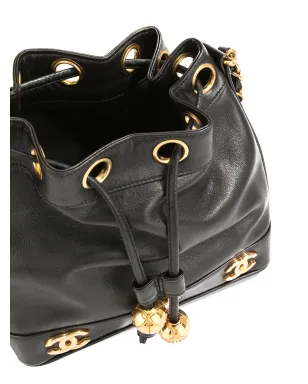 CHANEL ビンテージ CCロゴチェーン ドローストリング バケットバッグ - サムネイル5