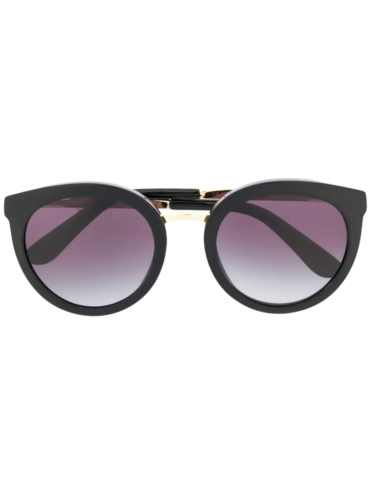 Dolce & Gabbana Eyewear ラウンドフレーム サングラス - ブラック - 画像1