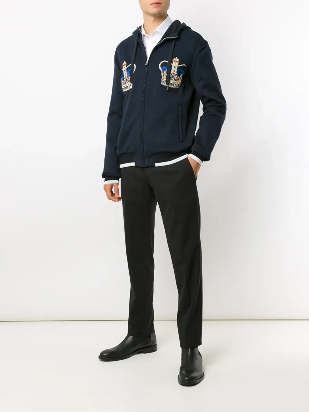 Dolce & Gabbana ストレートテーラードパンツ ブラック - 画像2