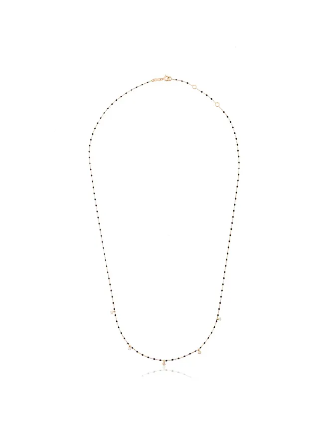 Gigi Clozeau Gigi Clozeau 18K イエローゴールド ビーズ付き ダイヤモンド ネックレス - ブラックの商品画像