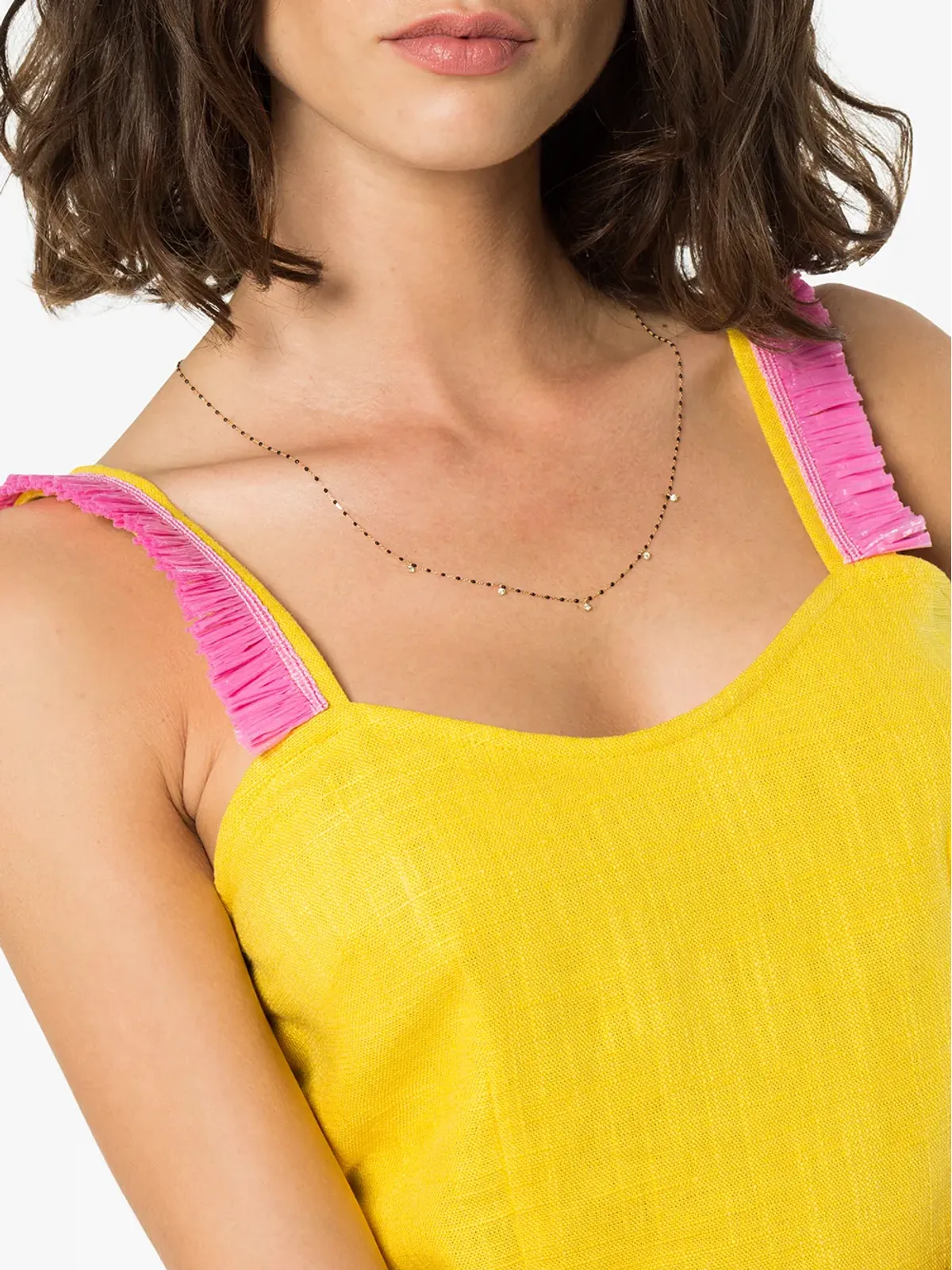 Gigi Clozeau 18K イエローゴールド ビーズ付き ダイヤモンド ネックレス - ブラック - 画像2
