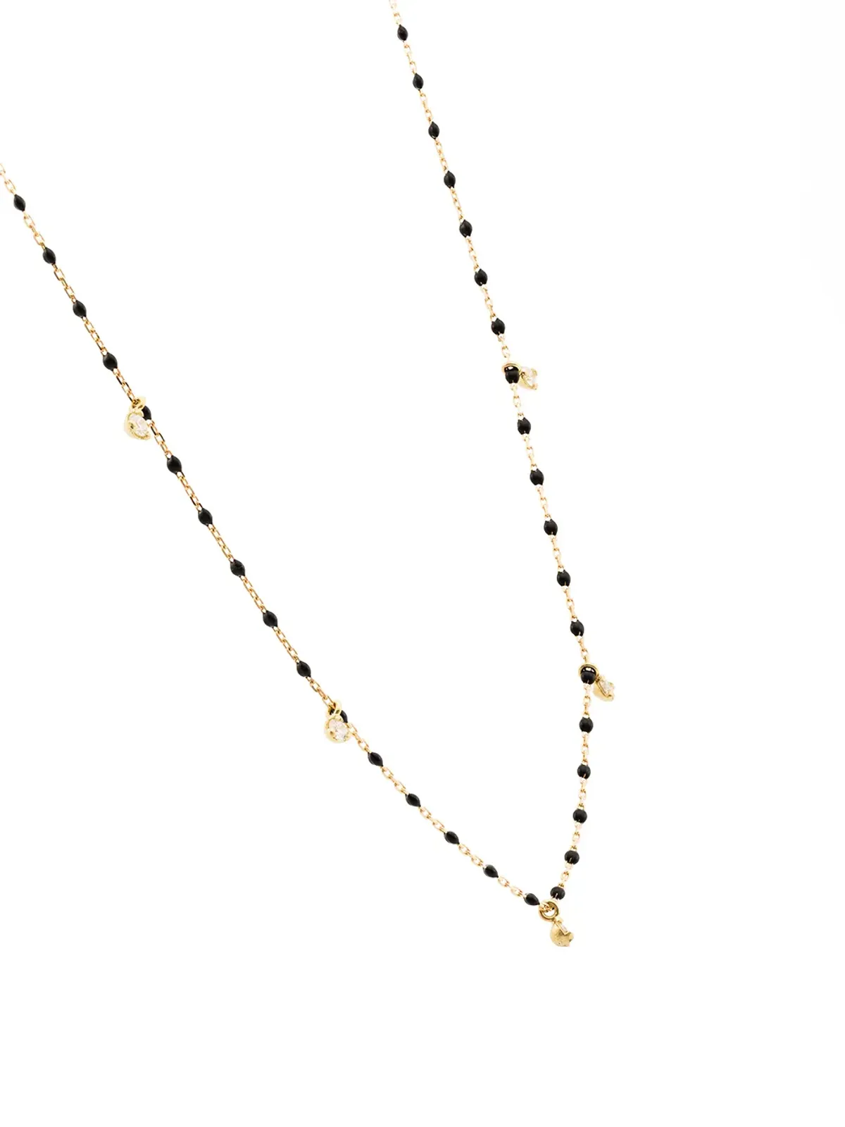 Gigi Clozeau 18K イエローゴールド ビーズ付き ダイヤモンド ネックレス - ブラック - 画像3