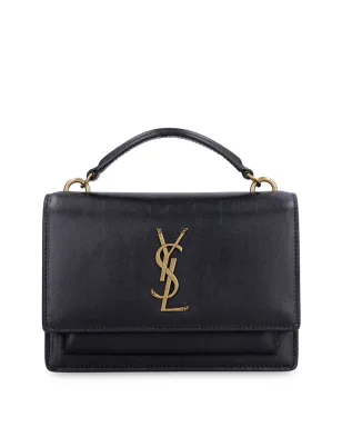 Saint Laurent カサンドラ レザー クロスボディバッグ - ブラック - サムネイル1