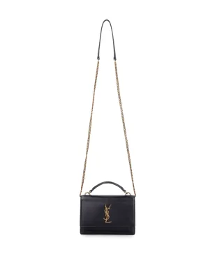 Saint Laurent カサンドラ レザー クロスボディバッグ - ブラック - サムネイル5