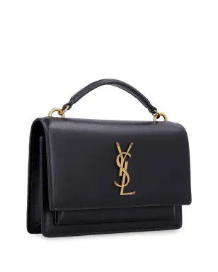 Saint Laurent カサンドラ レザー クロスボディバッグ - ブラック - サムネイル3