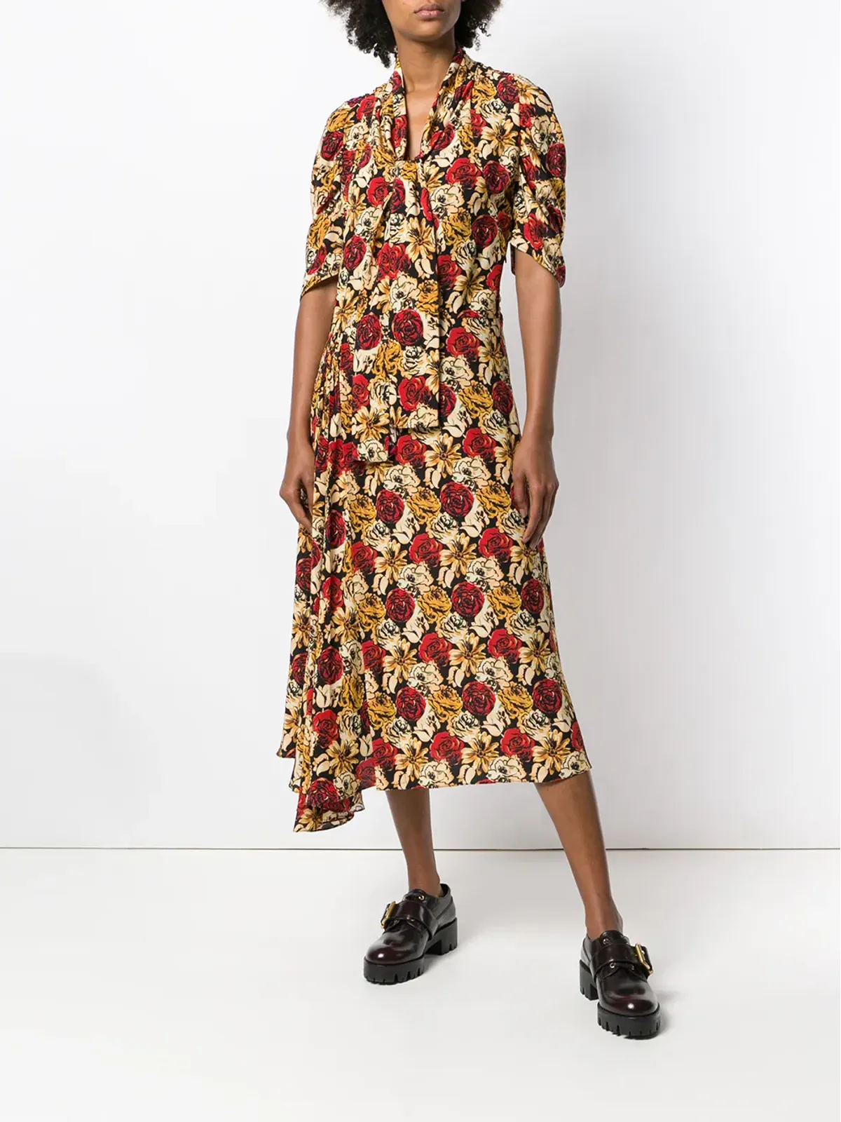 Prada プリント柄シルクのルーズドレス - 画像2