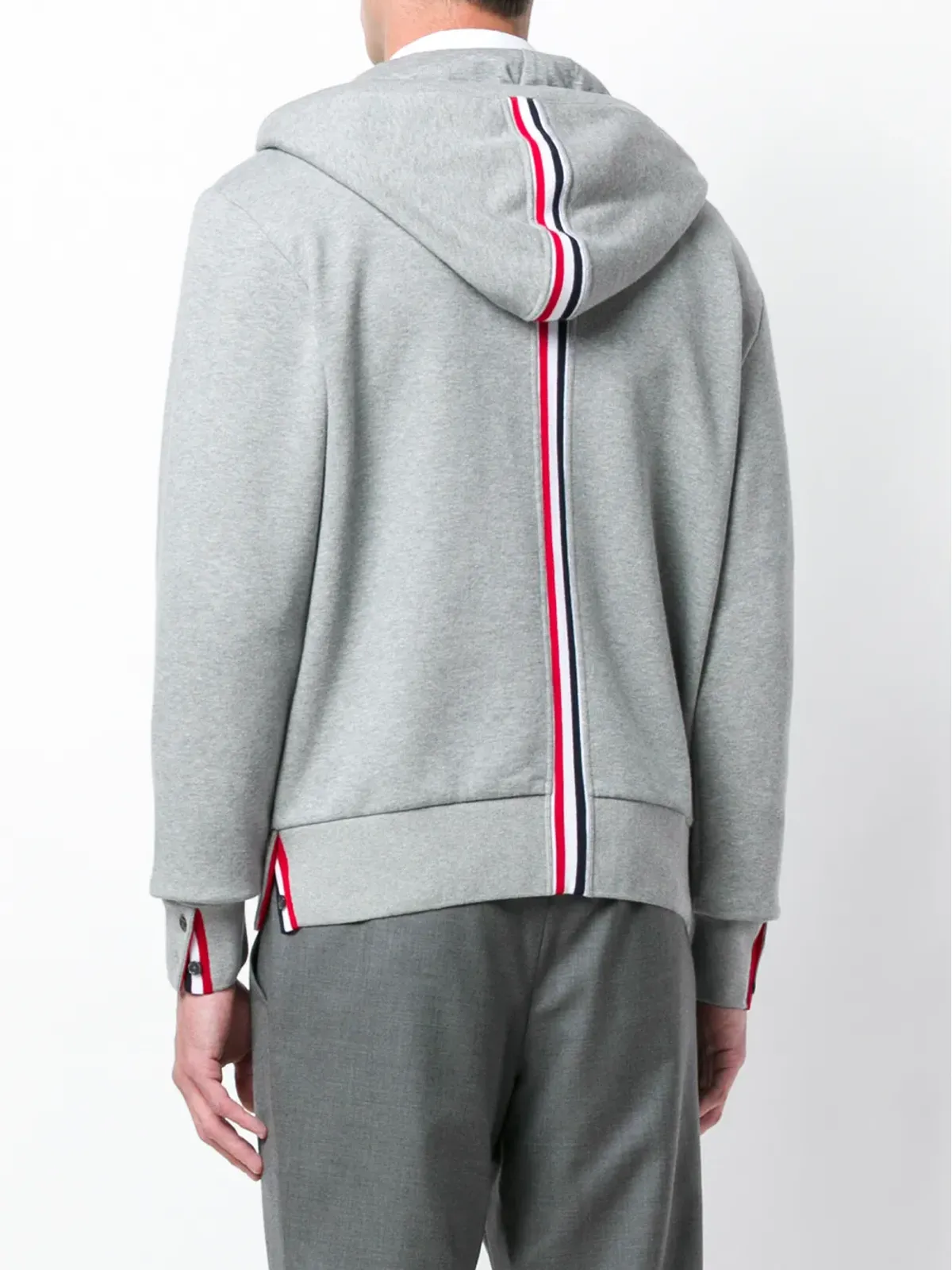Thom Browne ストライプジップアップフーディ - 画像4