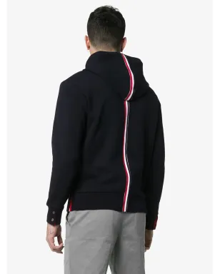 Thom Browne ストライプディテールジップアップフーディー ブルー - サムネイル4