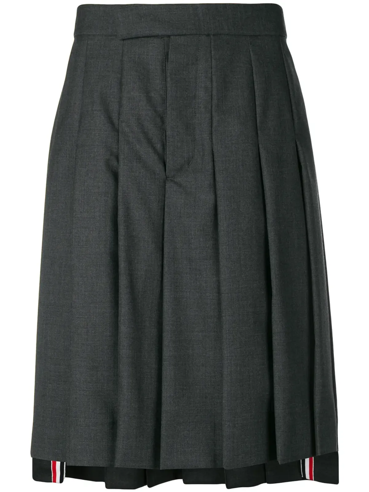 Thom Browne クラシックライスプリーツスカート グレー - 画像1