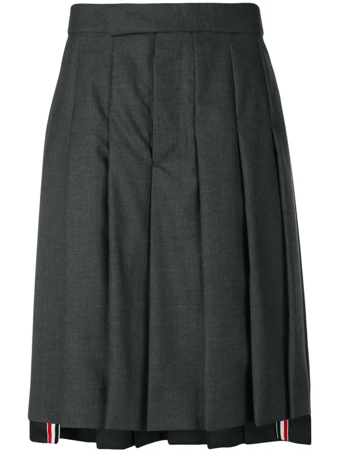 Thom Browne Thom Browne クラシックライスプリーツスカート グレーの商品画像