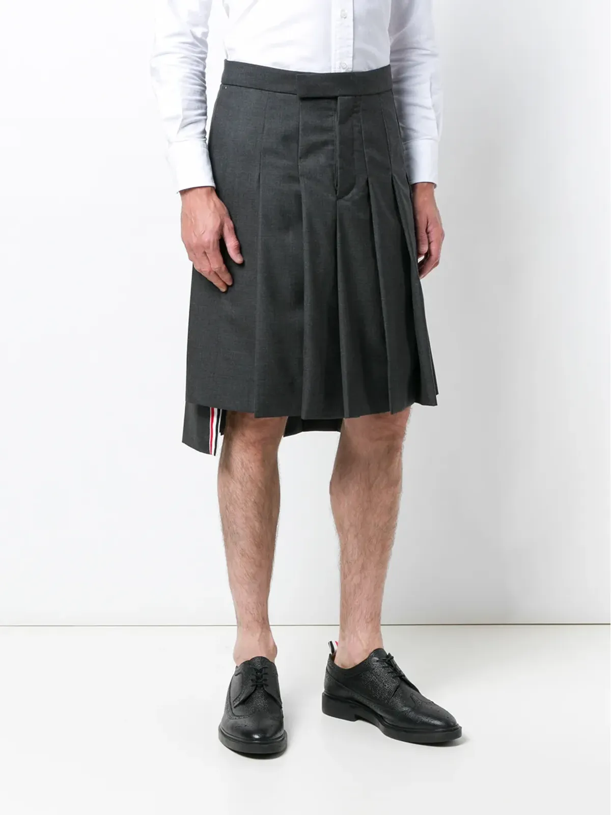 Thom Browne クラシックライスプリーツスカート グレー - 画像3
