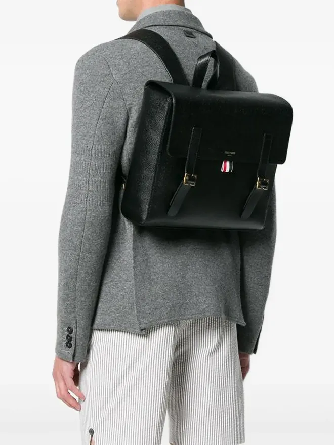 Thom Browne Thom Browne RWBストライプ バックパック ブラックの商品画像
