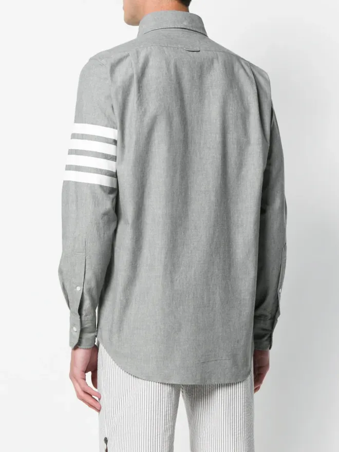 Thom Browne Thom Browne 4バー ストレートフィット シャンブレーシャツ グレーの商品画像