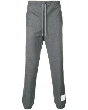 Thom Browne ドローコード付きウエストのグレー ウール トラックパンツ - サムネイル1