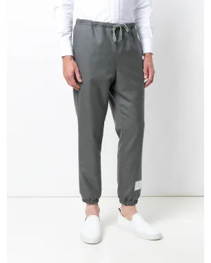 Thom Browne ドローコード付きウエストのグレー ウール トラックパンツ - サムネイル3