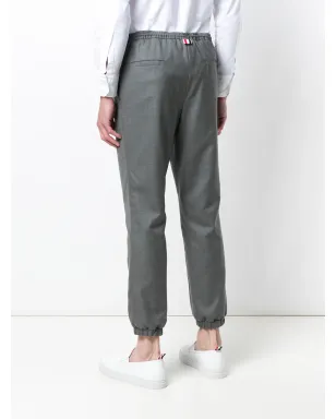Thom Browne ドローコード付きウエストのグレー ウール トラックパンツ - サムネイル4