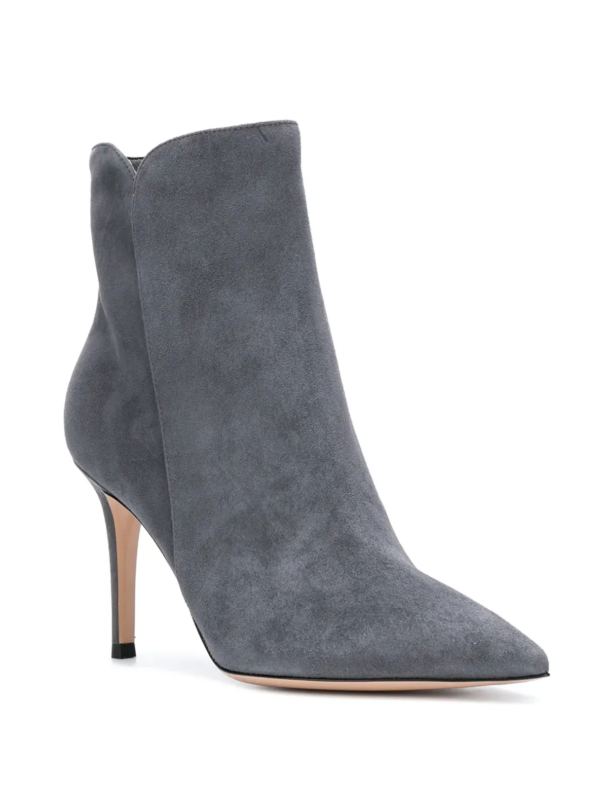 Gianvito Rossi レヴィ 85mm スエード アンクルブーツ グレー - 画像2