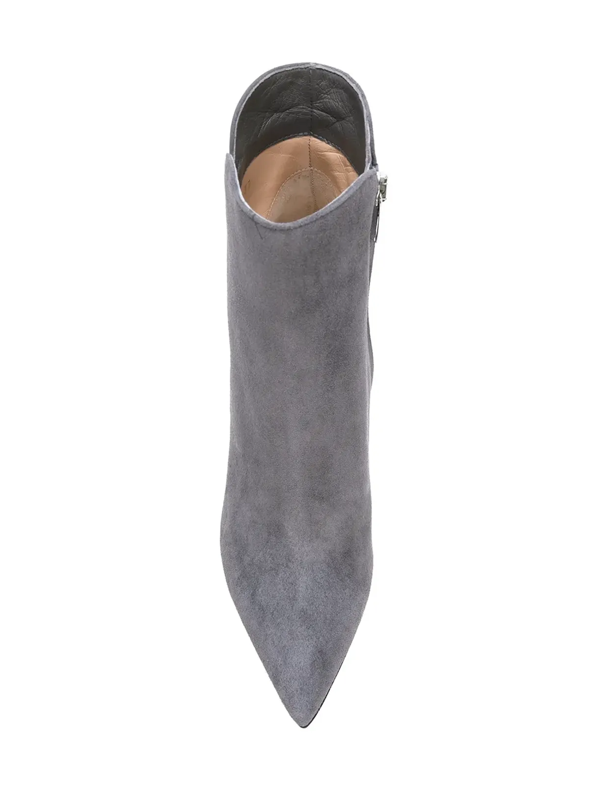 Gianvito Rossi レヴィ 85mm スエード アンクルブーツ グレー - 画像4