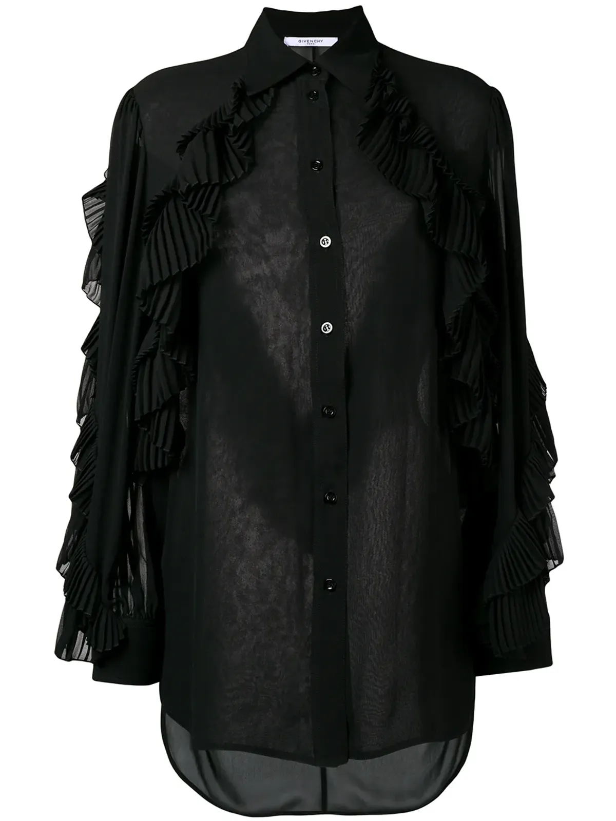 Givenchy フリルスタイル透けブラウス - 画像1