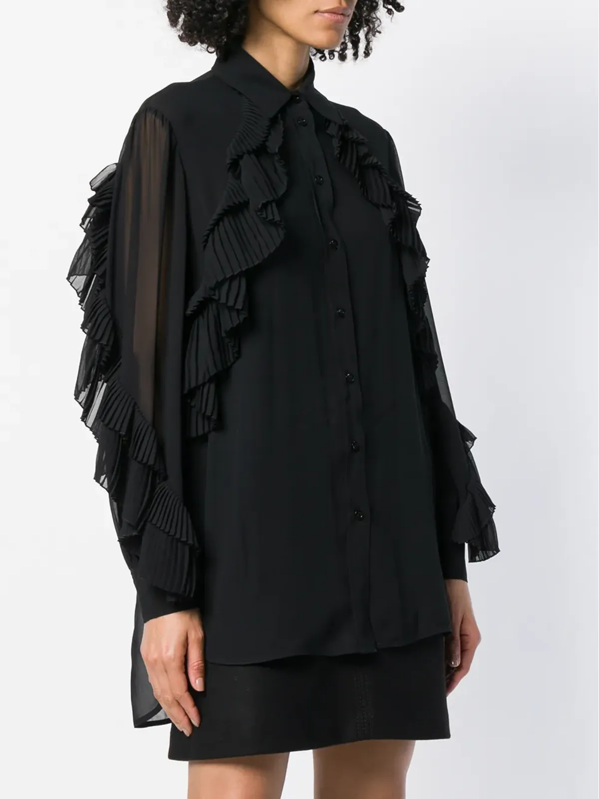 Givenchy フリルスタイル透けブラウス - 画像3