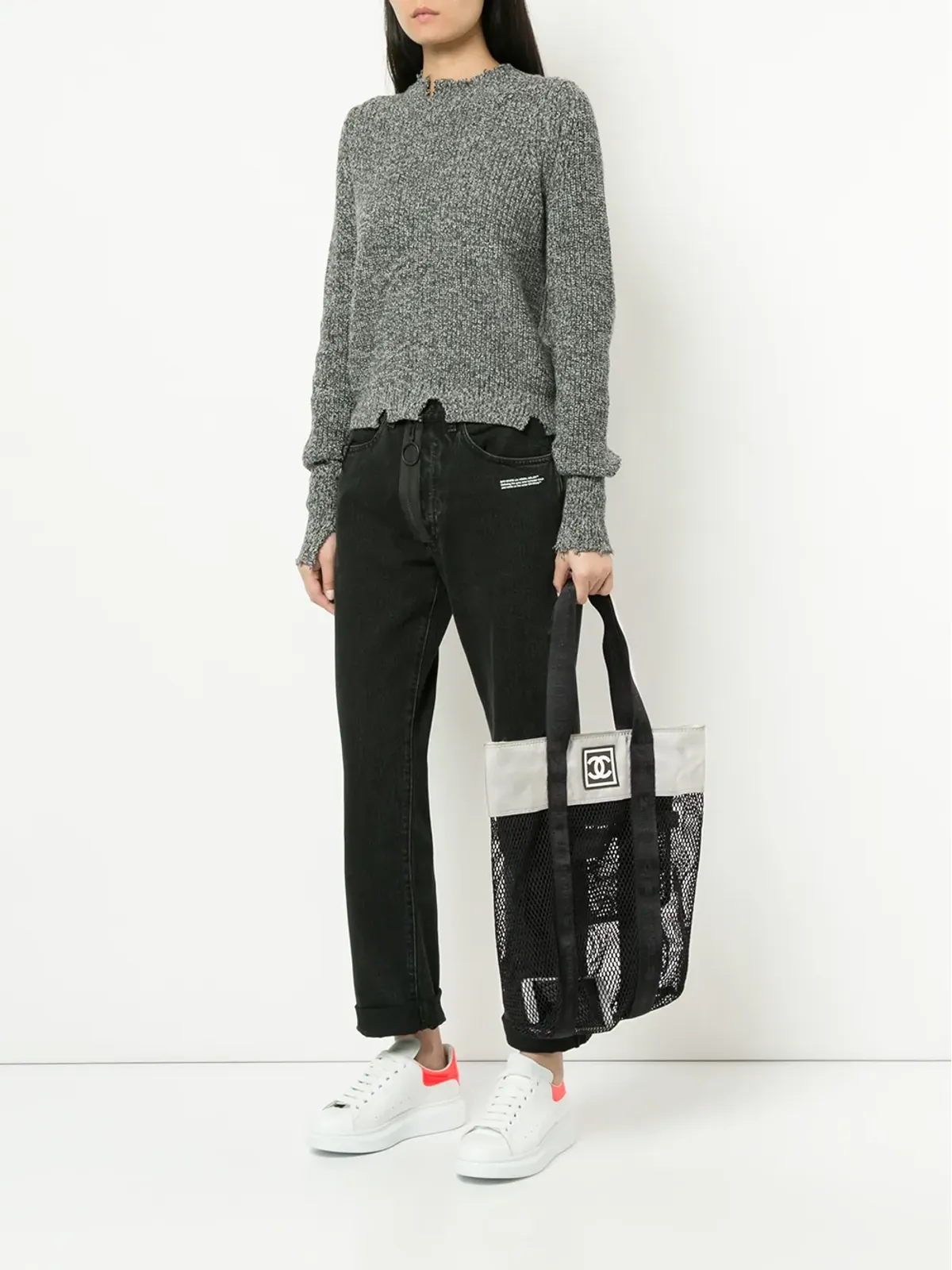 CHANEL ビンテージ スポーツライン ショッピングバッグ - 画像2