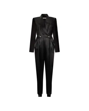 Philosophy Di Lorenzo Serafini Vネック ボタン留め フェイクレザー ジャンプスーツ - サムネイル1