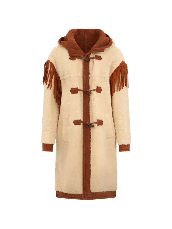 Philosophy Di Lorenzo Serafini Philosophy Di Lorenzo Serafini ショルダー・フリンジ・シェアリングコートの商品画像