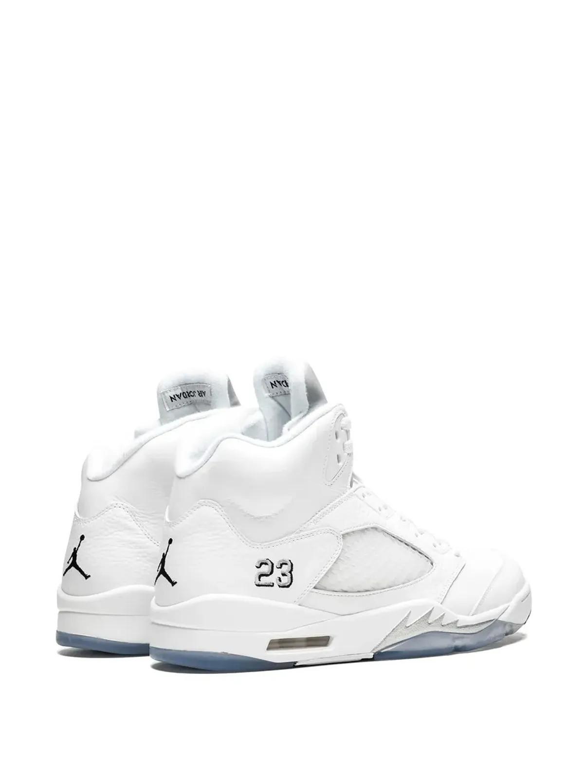 Jordan エアジョーダン5 レトロ メタリックシルバー ハイカット スニーカー - 画像3