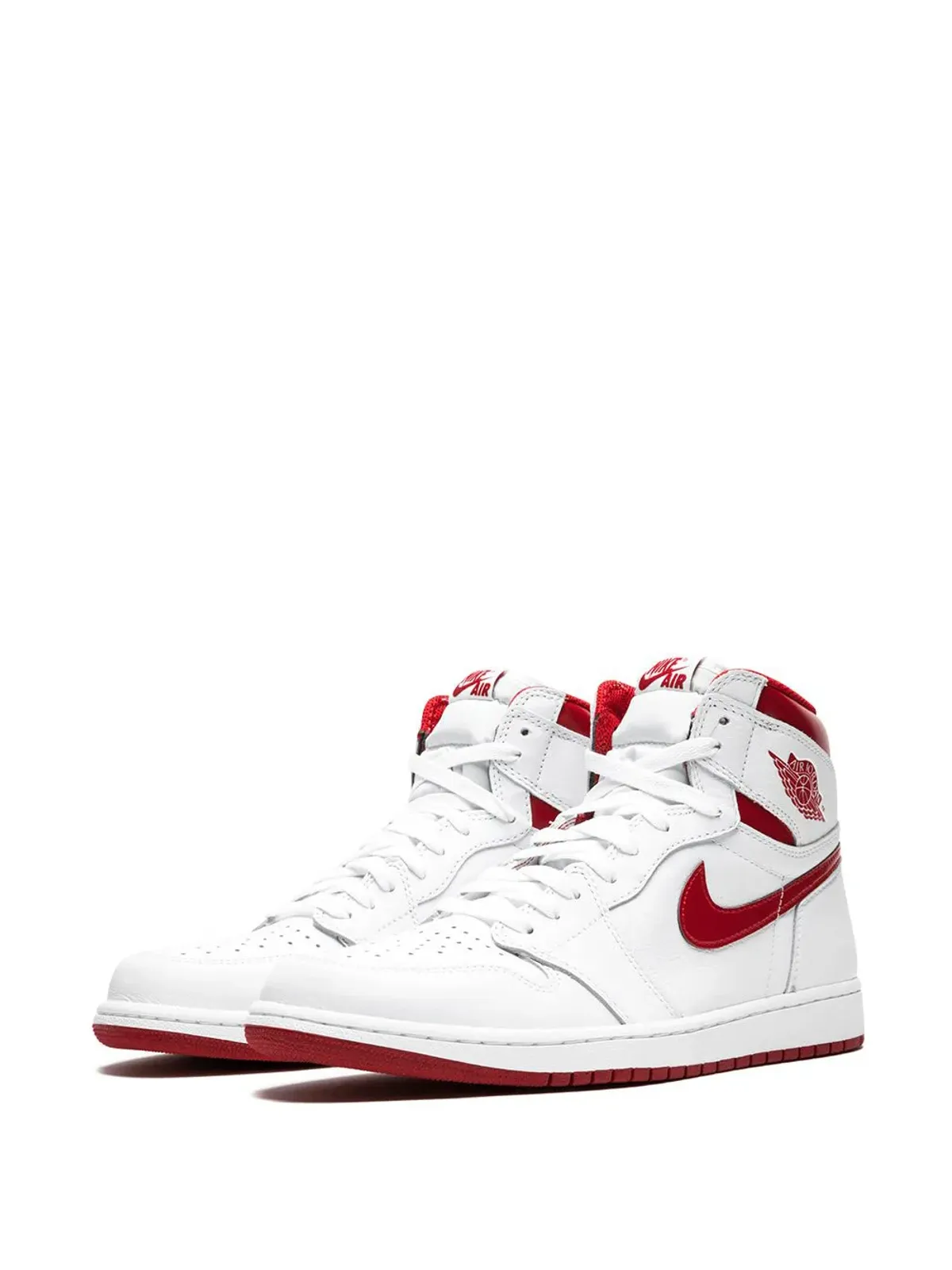 Jordan エアジョーダン 1 レトロ ハイ OG メタリックレッド スニーカー - ホワイト - 画像2